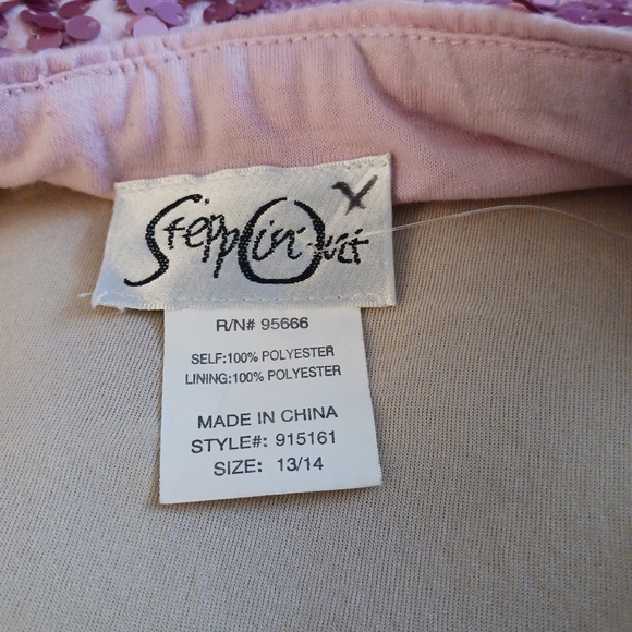 STEPPINOUT pattern SEQUINED, SZ. 13-14 Pink color, side zipper pink color - Picture 8 of 8